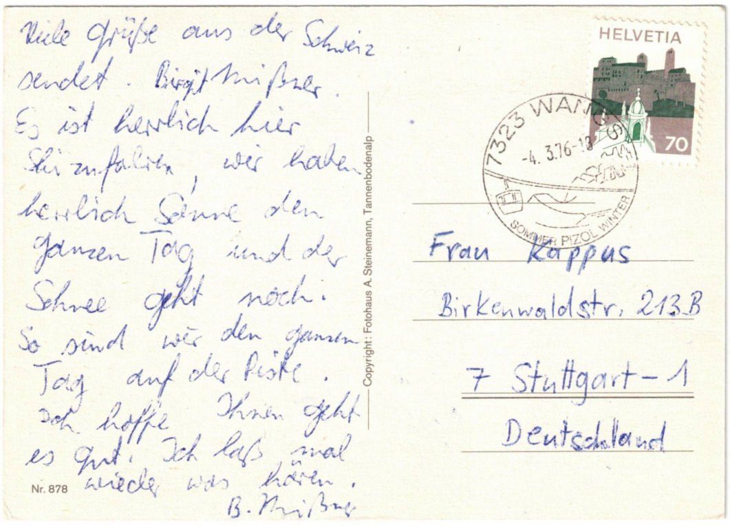 Cartoline postali: Wangs - 6 Bild AK Pizol – Usato da Binningen venduto da Mountainrider 1