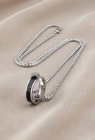 Collana con ciondolo a due anelli stainless steel
