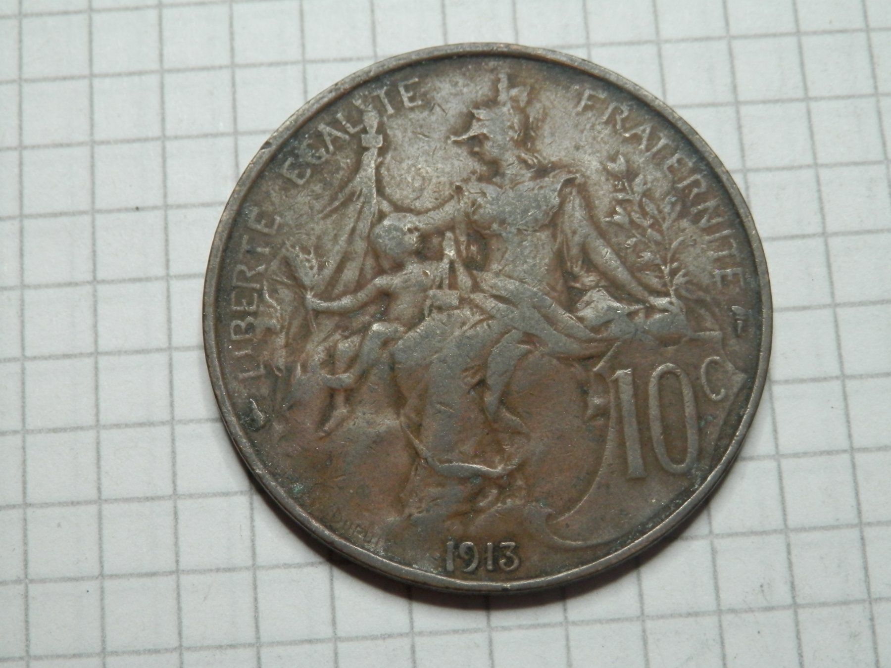 Tutti le monete: Frankreich 10 Centimes, 1913 – Usato da Weiach venduto da weiach81