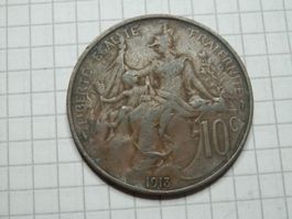 Frankreich 10 Centimes, 1913
