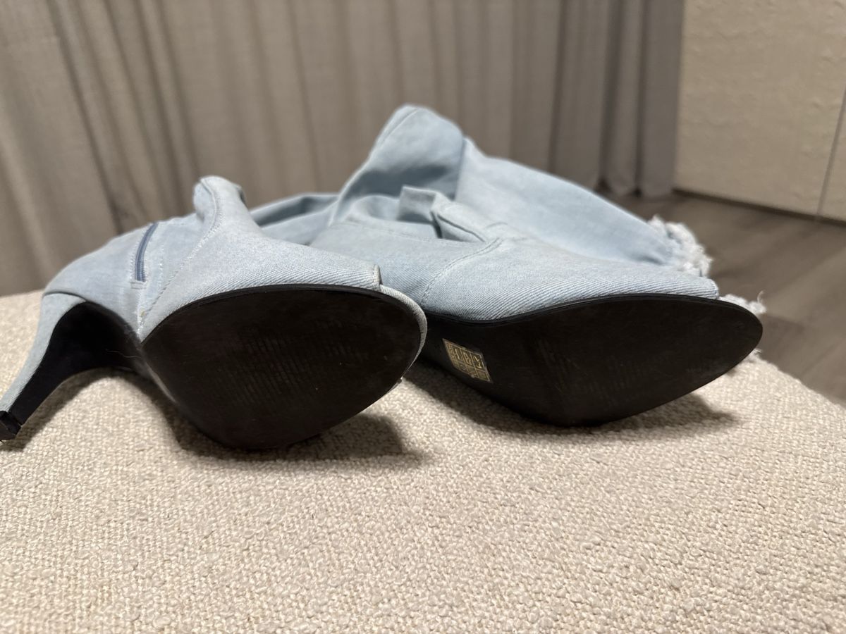 Scarpe da donna: Denim Thigh High Boots, Open Toe, Size 39, Spring Must! – Usato da Biel/Bienne venduto da TanyaM02 4