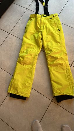Gelbe Schneehose Icepeack mit Träger, Grösse M, Top Zustand!