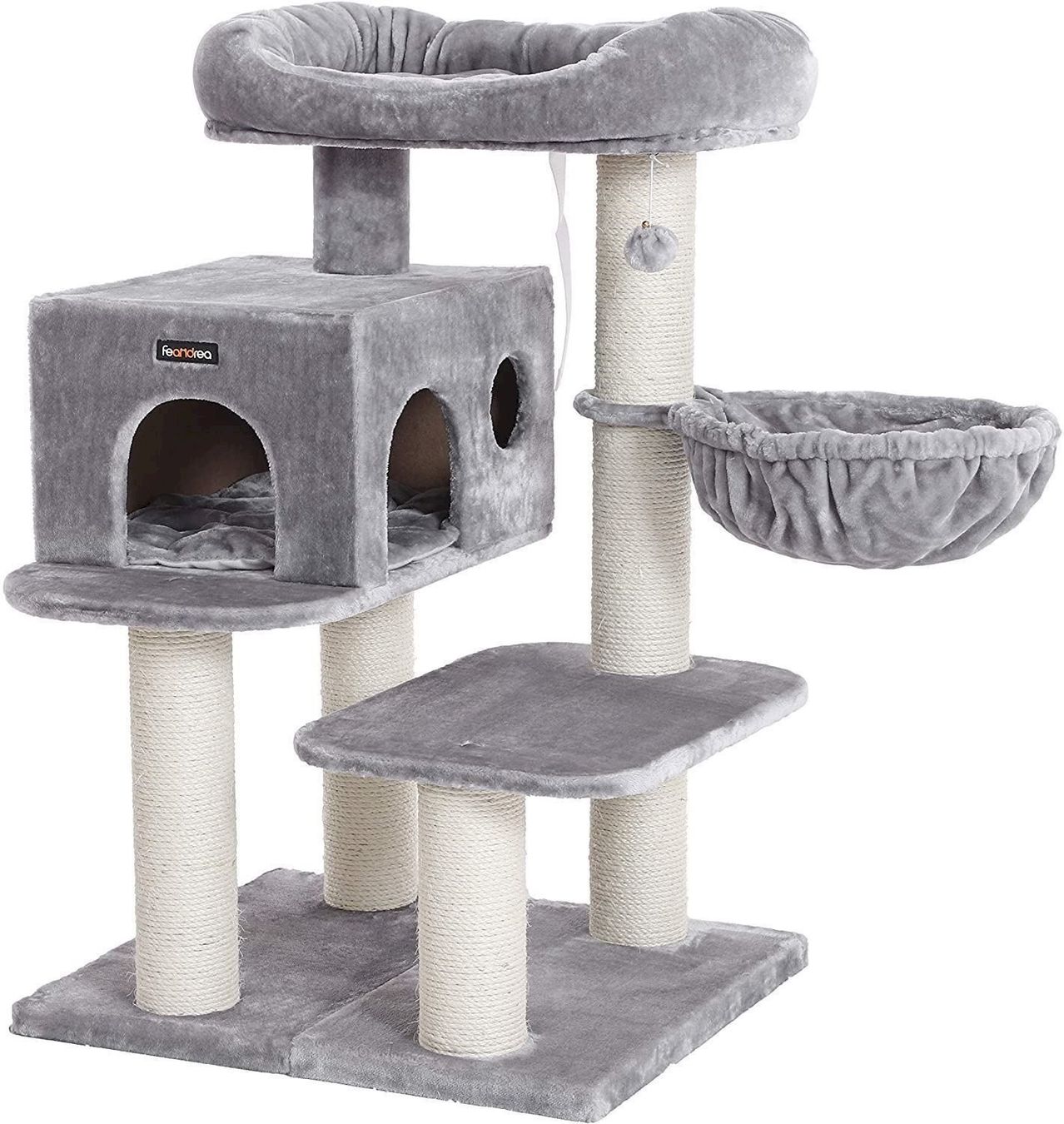 Katzenbaum - Kratzbaum: FEANDREA Kratzbaum XXL Hellgrau 112 cm – Neu und originalverpackt aus Bottighofen von zaap