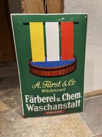 A. Fürst & Co Wädenswil Färberei Waschanstalt Emailleschild