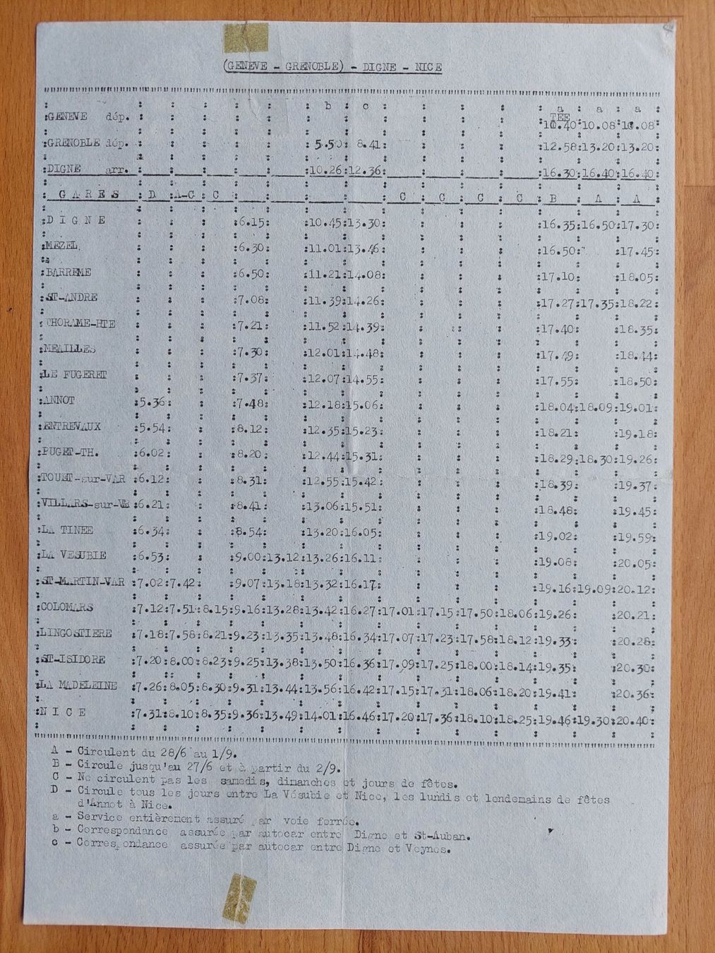 SBB/CFF/FFS Documents: Original Tabelle Eisenbahn Schweiz 1974 – D'occasion à Obfelden par Foto_Bild_Kunst_Buch 1