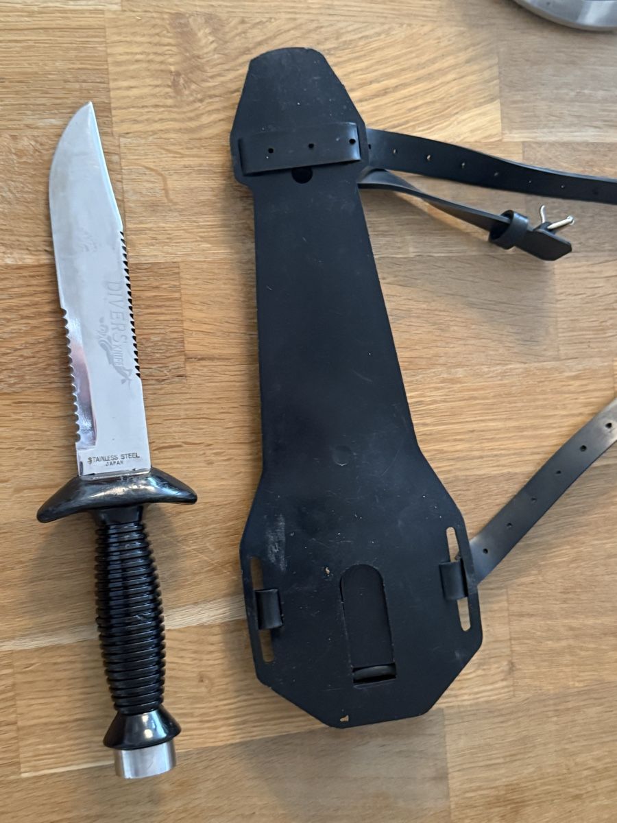 Altro per Immersioni: Altes Taucher Messer mit Scheide Jagdmesser Form – Usato da Goldach venduto da Messerguru 3
