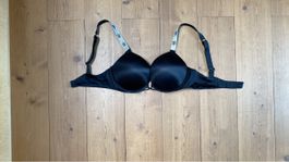 Victoria Secret, Push-Up BH Gr. 32C,schwarz,mit Logo-Trägern