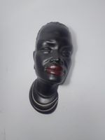 Vintage Gmundener Keramik Figur / Gesicht / Wandbild