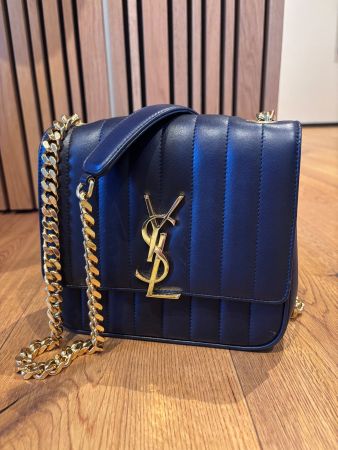 Saint Laurent Vicky Umhängetasche Dunkelblau