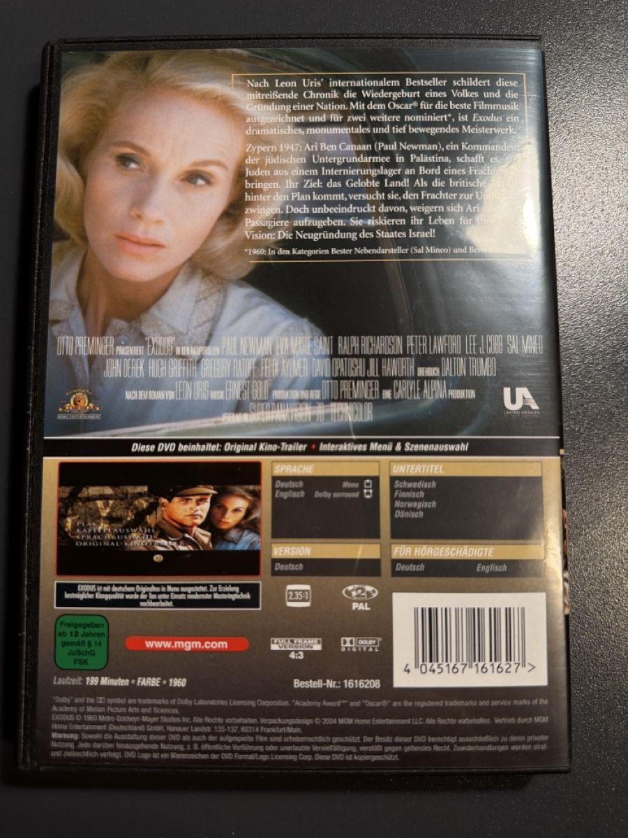 Tous les DVDs: EXODUS DVD Film-Klassiker mit Paul Newman – D'occasion à Emmenbrücke par dza_dn5r 1