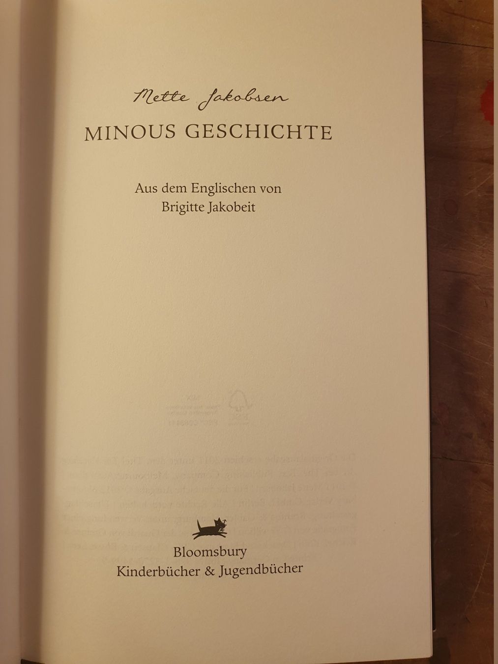 Livres: Minous Geschichte - Mette Jakobsen – D'occasion à Zürich par loosebone 3