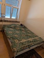 ikea metall bett mit Matratze und Lattenrost