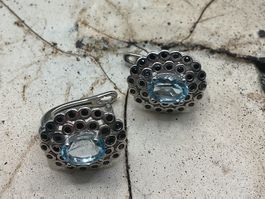 Super Ohrstecker, Topas und Spinelle in Sterlingsilber