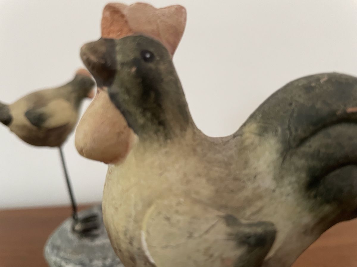 Figuren: Huhn und Hahn Steingut Figuren – Gebraucht aus Winterthur von u22 5