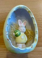 🐣 Süsses Deko-Ei mit Häschen, gelb, für Ostern zu verkaufen