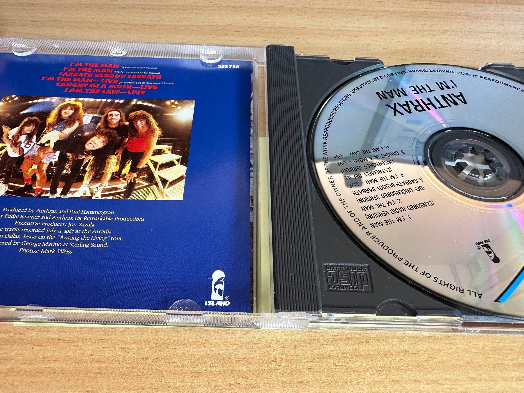 CD: Anthrax – I'm The Man – Usato da Rikon im Tösstal venduto da Alpenmutz 2