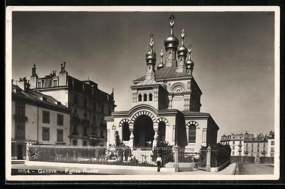 Cartoline postali: AK Genève, Église Russe, 1929 – Usato da Berlin venduto da bartko-reher
