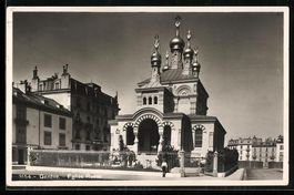 AK Genève, Église Russe, 1929