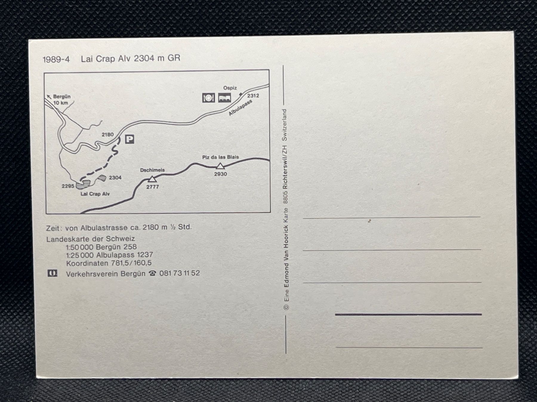 Cartoline postali: Lai Crap Alv 2304m GR – Usato da Widnau venduto da Brusi9 1