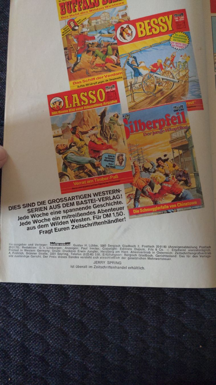 Fumetti: Jerry Spring Comic Nr.1- Der Mann aus Texas - Zweitauflage  – Usato da Niederscherli venduto da Mon_Art 2