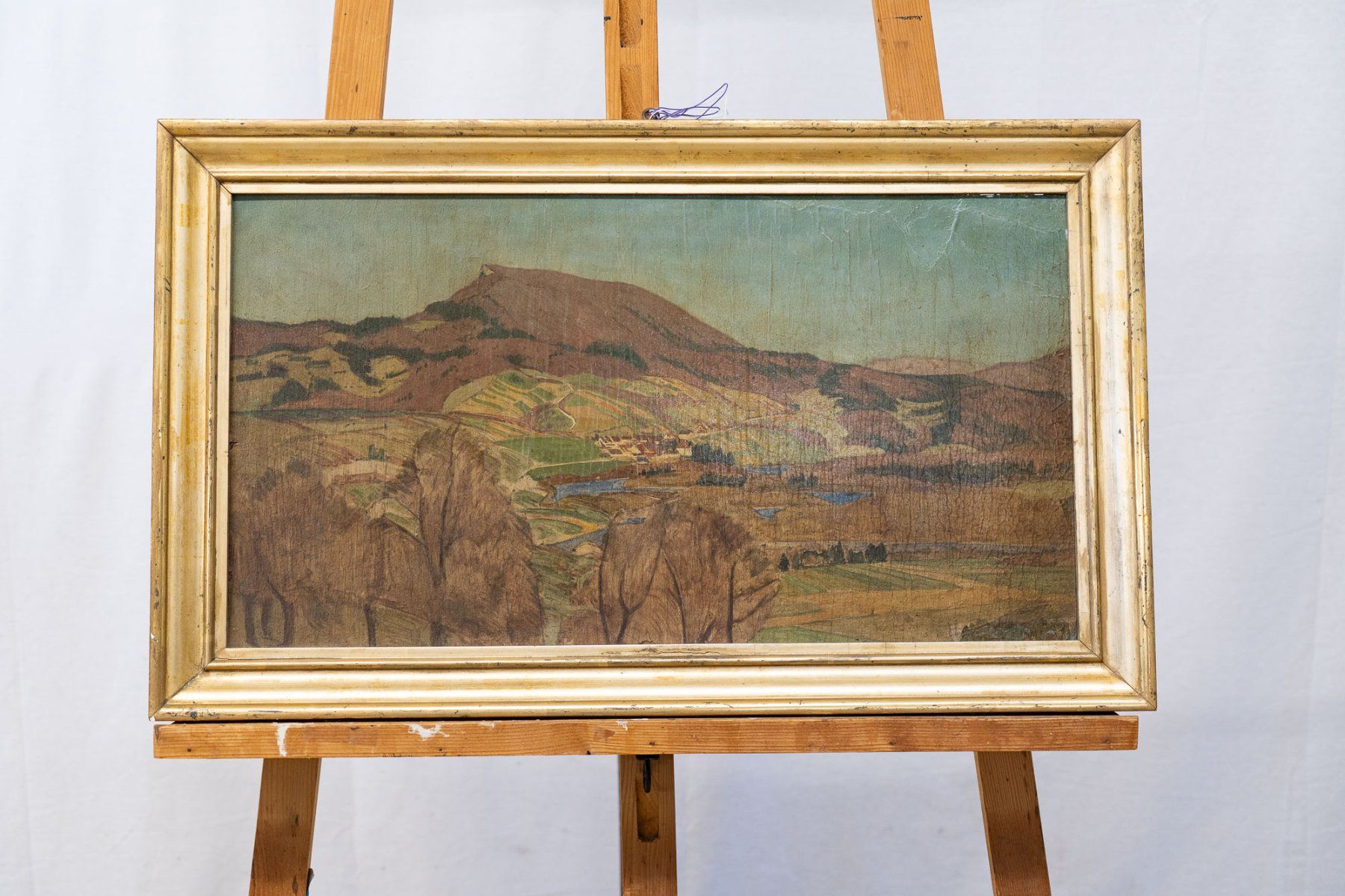 Gemälde: Max Burgmeier "Aarau" - Leinwand, Goldrahmen - Ref. 07/44 – Gebraucht aus Au ZH von BrockiAu
