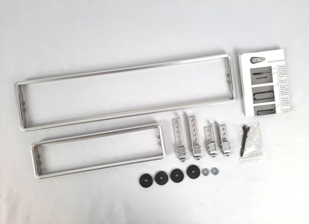 Tutti pezzi di ricambio auto: HALTER Auto Kennzeichenhalter-Set Alu – Nuovo (secondo la descrizione) da Beinwil am See venduto da Restwert_Beinwil