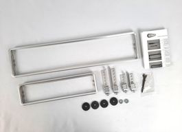 HALTER Auto Kennzeichenhalter-Set Alu
