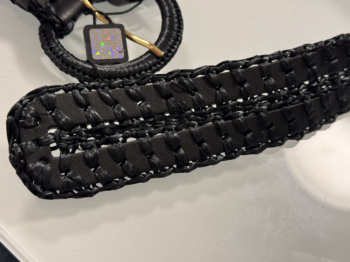 Dolce & Gabbana Gürtel: D&G Woven Black Leather Belt Size 75 New – Neu und originalverpackt aus Luzern von Antiquesonline 1