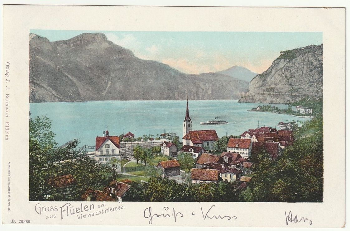 Cartoline postali: AK Gruss aus Flüelen 1901 – Usato da Fislisbach venduto da Zigzag12