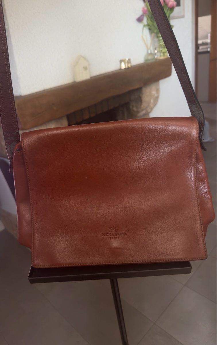 Borse da donna: Sac vintage en cuir marron Hexagona – Usato da Vuippens venduto da Anna_as