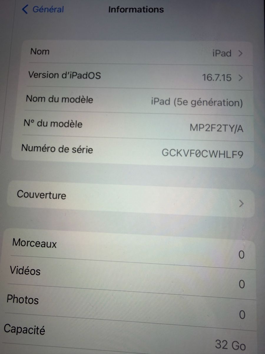 Apple Tablettes PC: iPad 5 32GB Wifi – D'occasion à fey par Caductilometre 2