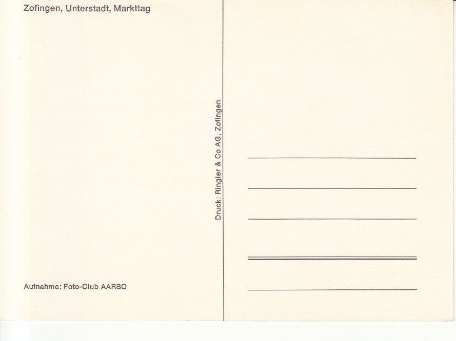 Cartoline postali: Zofingen Unterstadt ca. 1980 – Usato da Bürglen TG venduto da StampGraf 1