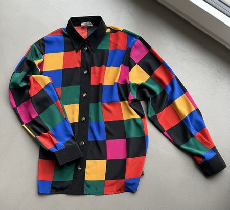 Stylische Vintage Bluse 80er Jahre