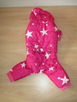 WATTIERTER HUNDE OVERAL PINK MIT STERNE NEU RÜCKENLÄNGE 33CM
