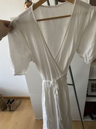 Terranova Wickelkleid Weiss Gr. M Sommerkleid luftig leicht 