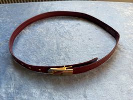 DWZ Rasumowsky Switzerland Ledergürtel, Bordeaux, 75 cm