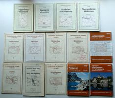 Landkarte 14 Stück Schweiz 1:25000 Militär Landeskarten