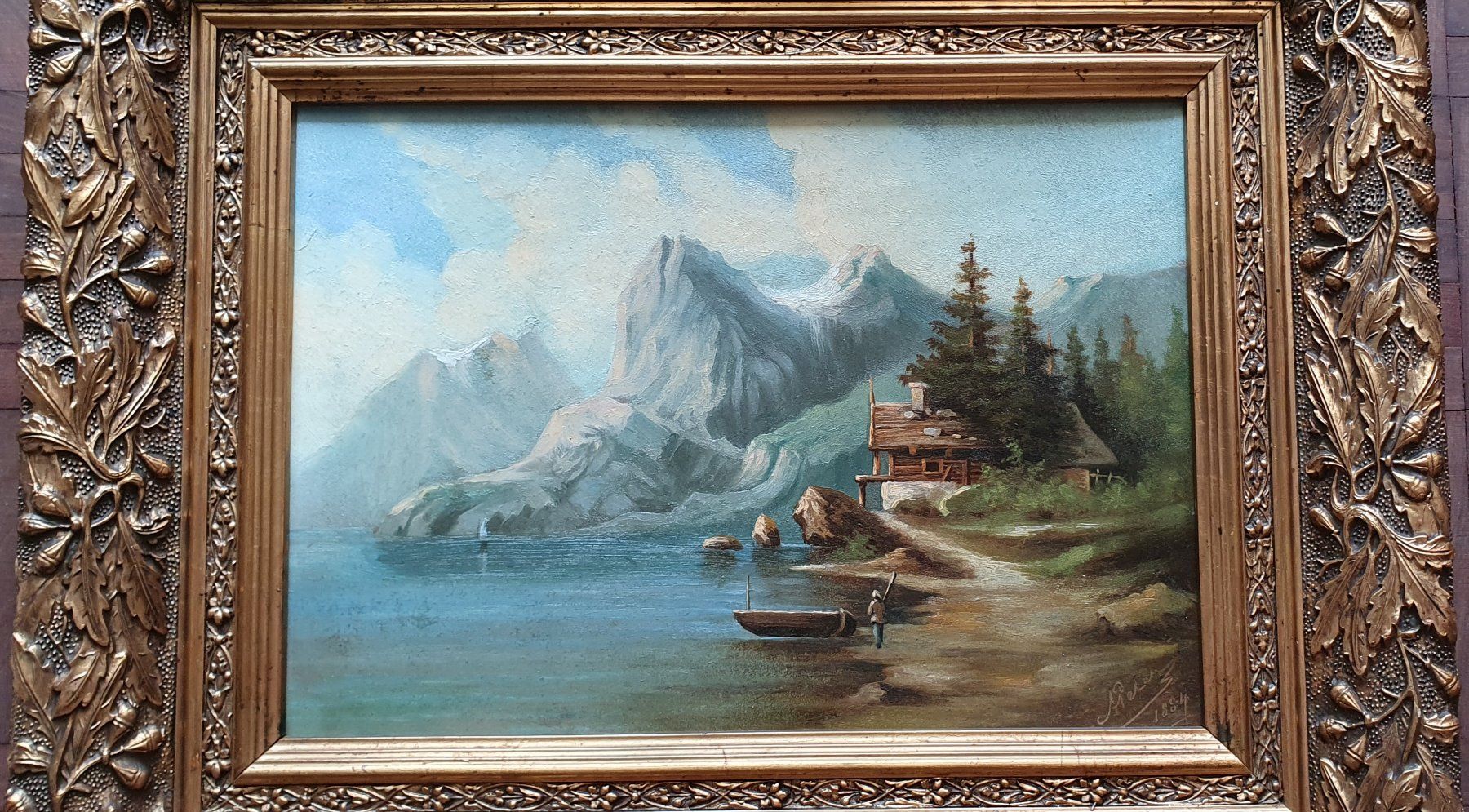 Dipinti: Ölgemälde 1884 - Obersee – Usato da Kreuzlingen venduto da Rschweiz1 1