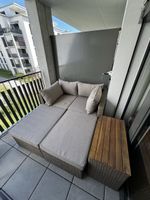 Modular balcony lounge set with table
