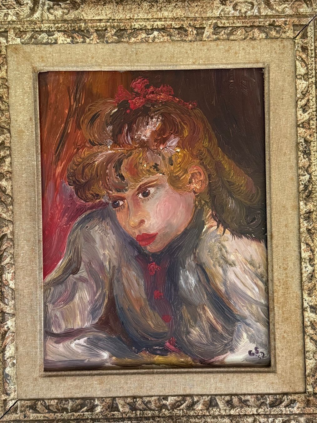 Gemälde: Altes Oelgemälde Portait monogrammiert G.S. 52 – Gebraucht aus Basel von Kaffee_und_Kunst 1