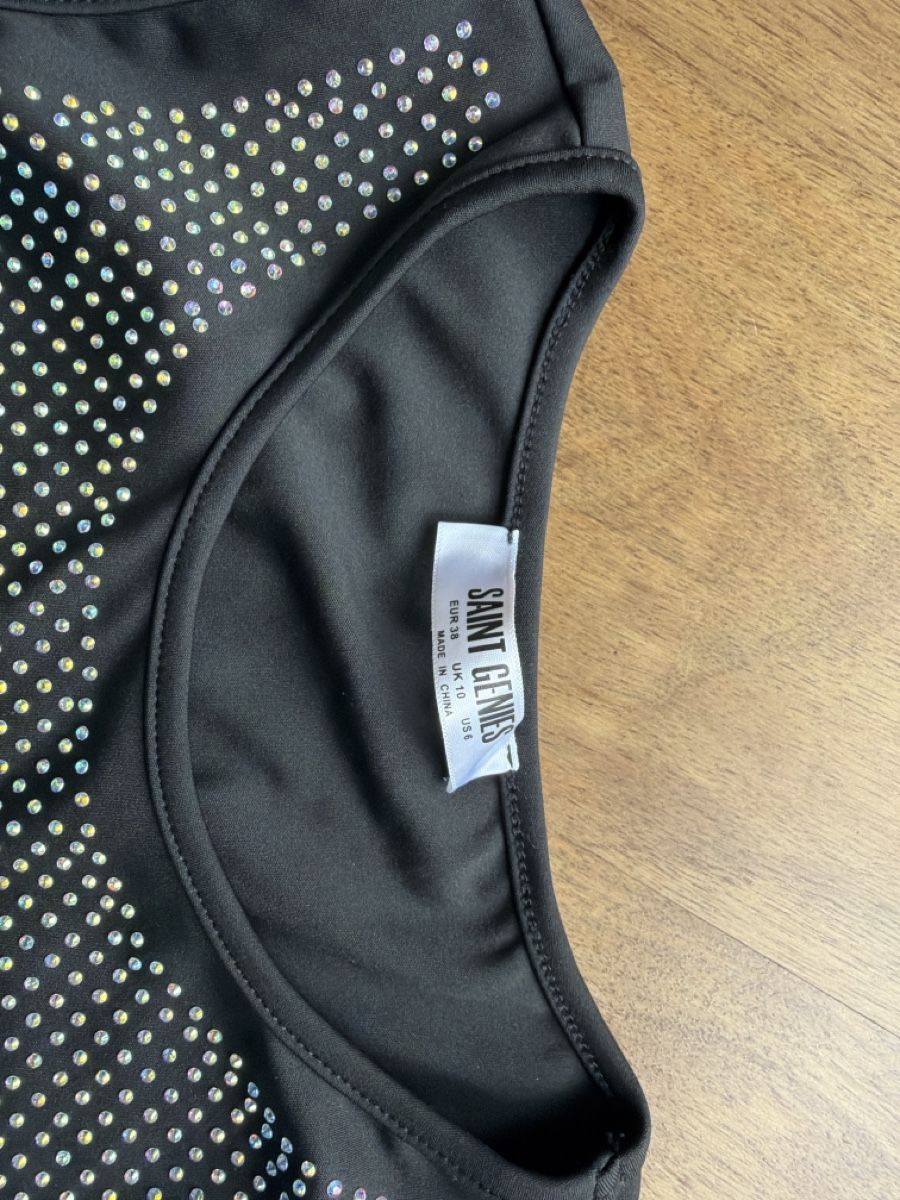 Top: Glitzer Body Schwarz Gr. 38- neu – Nuovo (secondo la descrizione) da Weggis venduto da Doris 1