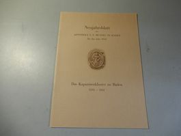 Neujahrsblatt Apotheke F.X. Münzel Baden 1945 Kapuzinerkl...