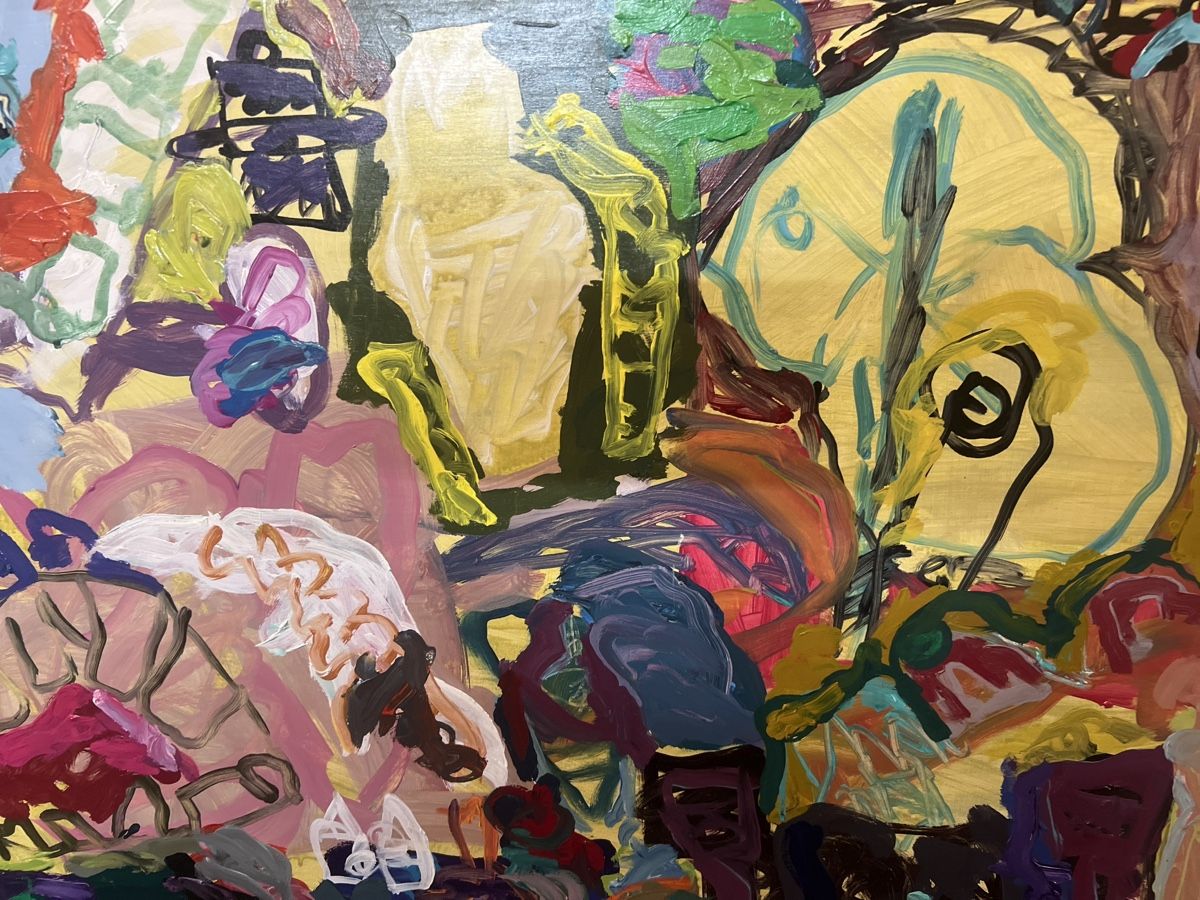 Gemälde: Tableau abstrait signé datée 1992 huile sur panneau – Gebraucht aus Genève von Qanil77 2