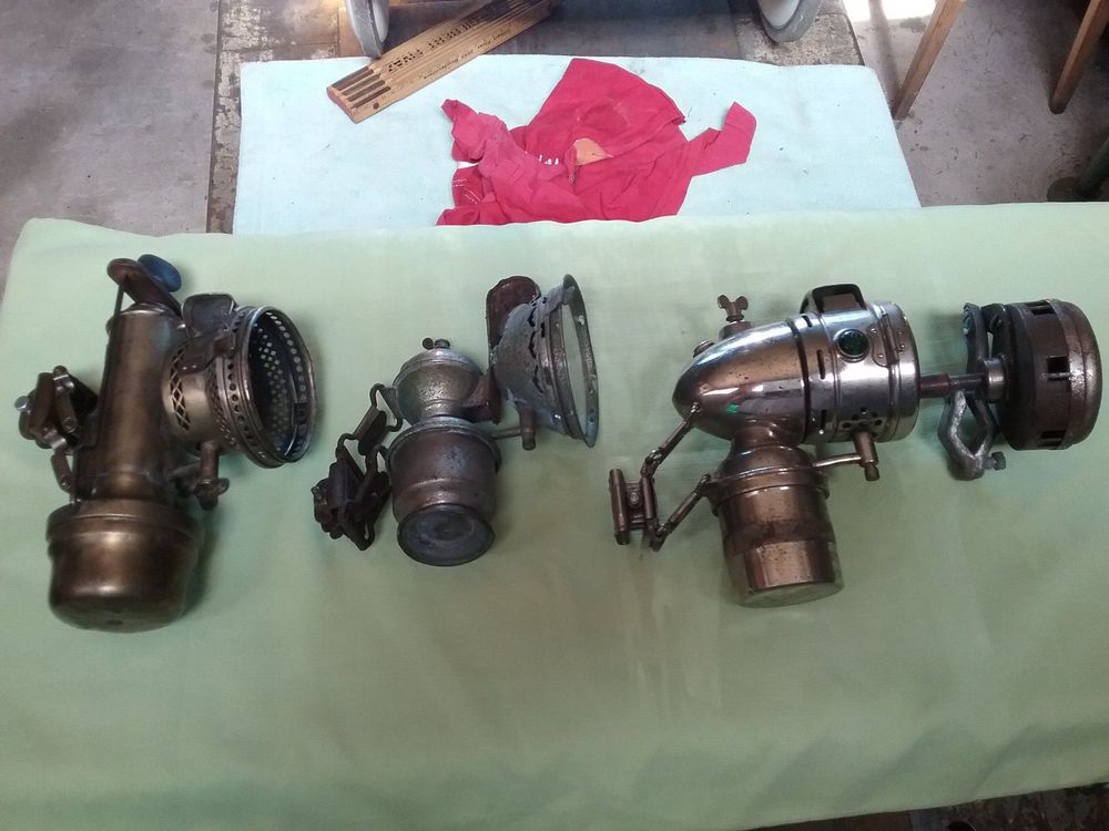 Lot lampe avant arrière ancienne vélo