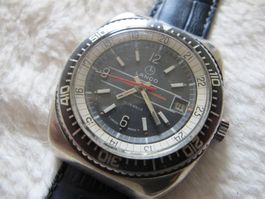 Lanco Diver Militär Taucheruhr Handaufzug Ende 60 er Jahre