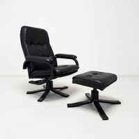 Vintage Unico Dreh-Sessel mit Fußhocker – 1970er Jahre