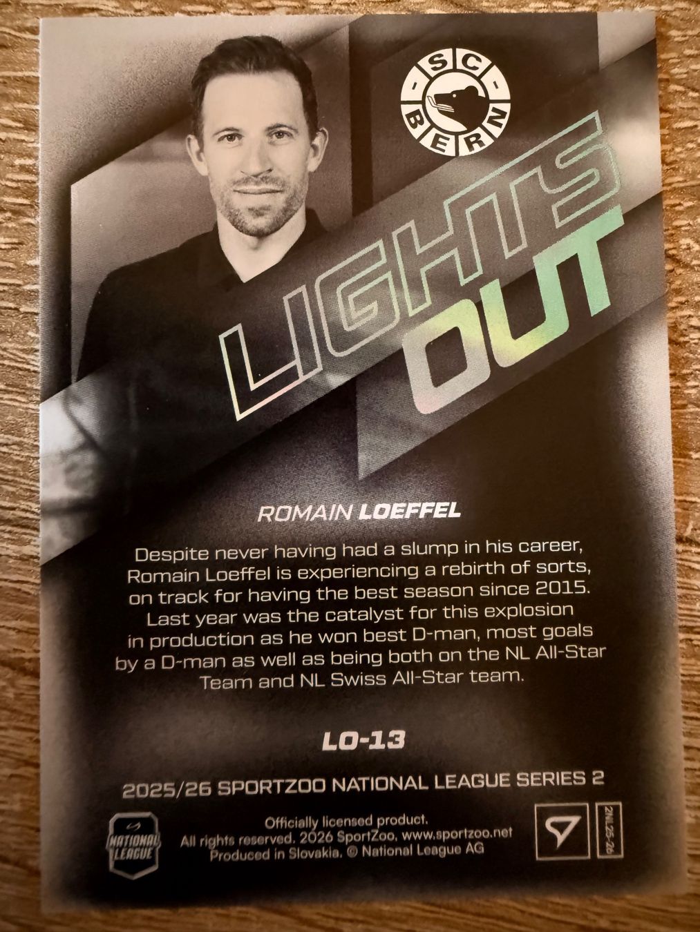 Sportzoo Carte collezionabili: Romain Loeffel - SC Bern - Lights Out - LO-13 – Nuovo (secondo la descrizione) da Cheyres venduto da KeK04 1