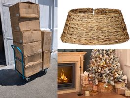 40x Weihnachtsbaumkorb Seegras Ø58 cm Restposten Liquidation