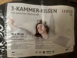 Neues 3-Kammer Kopfkissen Ente Soft, 50x70 cm,Lehner Versand