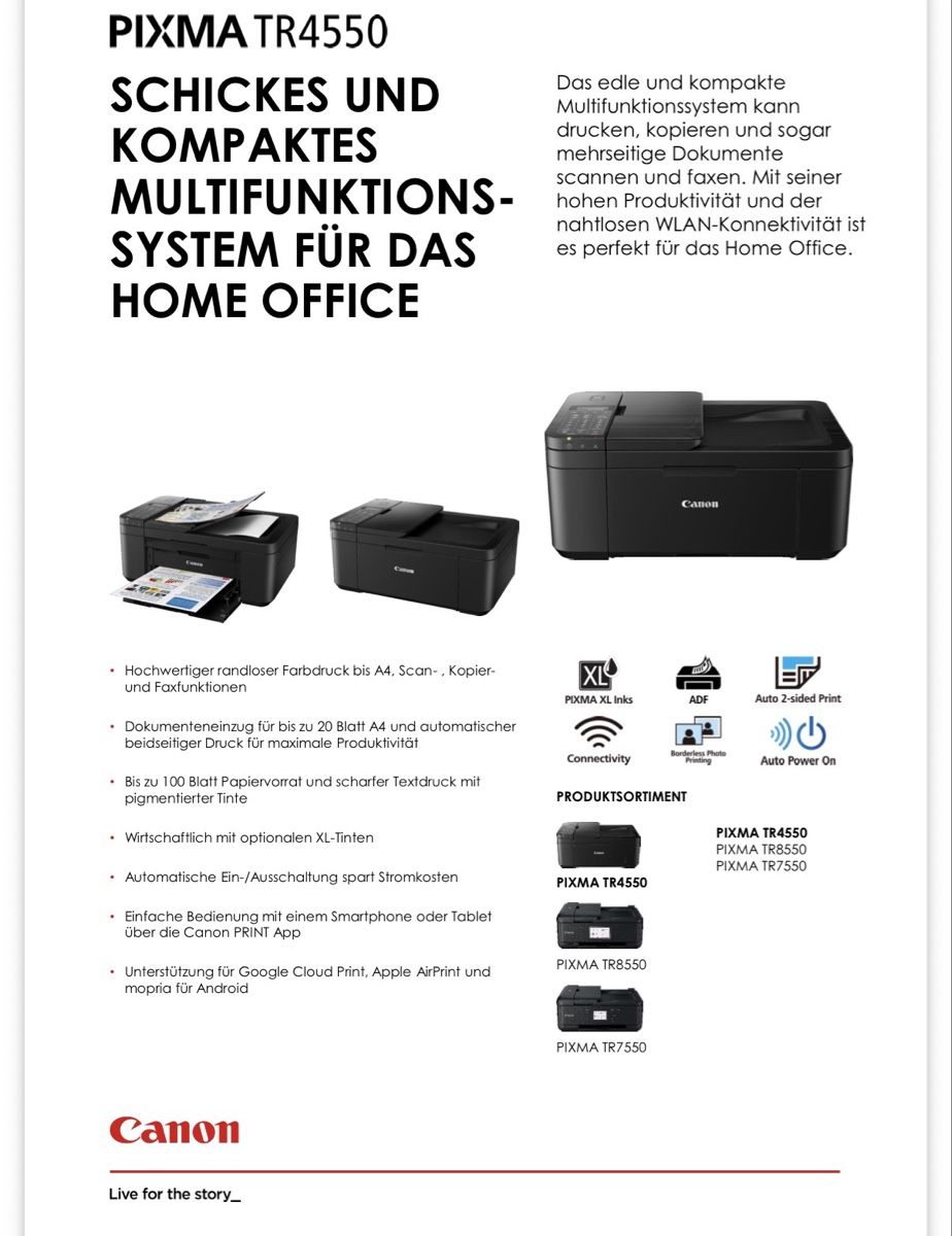 Canon Stampanti: Canon PIXMA TR4550 Multifunktionsdrucker, top Zustand – Usato da Bassersdorf venduto da Michix2 6